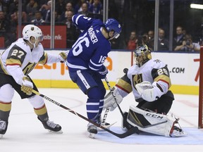 The Vegas Golden Knights are at Scotiabank Arena on Thursday night to face the Maple Leafs. (Jack Boland/Toronto Sun)