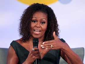 Former first lady Michelle Obama speaks to guests at the Obama Foundation Summit at Illinois Institute of Technology on October 29, 2019 in Chicago. (Scott Olson/Getty Images)