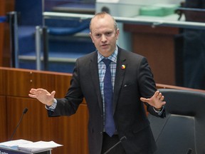 Councillor Mike Layton during a morning session in council chambers at City Hall in Toronto, Ont. on Wednesday, Jan. 30, 2019. (Ernest Doroszuk/Toronto Sun/Postmedia Network)