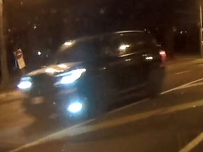 An image released by Toronto Police of an SUV sought in the fatal hit-run of a senior on Thursday, Nov. 28, 2019.