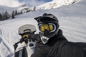 Among the mountain scenery at Paradise Bowl, the terminus of the snowmobile tour with Toby Creek Adventures in Panorama, British Columbia. Ernest Doroszuk/Toronto Sun