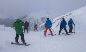 Preparing for a downhill run from the top of the Golden Eagle Express gondola at Kicking Horse Mountain Resort, near Golden. Ernest Doroszuk/Toronto Sun