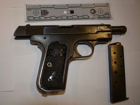 One of the two teens busted in a robbery spree were allegedly carrying this Colt handgun.
