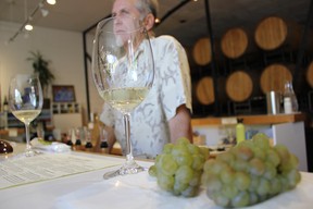 Dave Tabor, a tasting room associate at Santa Barbara Winery in the Funk Zone, leads a wine tasting. (IAN SHANTZ/TORONTO SUN)