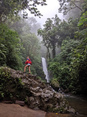 The majestic Templo Waterfall at La Paz Waterfall Gardens is one of five that are easily accessible in a downhill walk through the park. (Ling Hui/Postmedia Network)