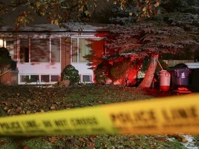 Emergency crews at the scene at 68 Pynford Crescent in Toronto after a fire on Saturday, November 9, 2019. Stan Behal/Toronto Sun