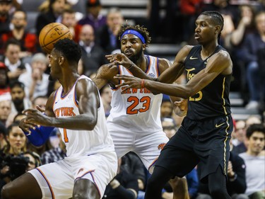 Toronto Raptors  Chris Boucher during 2nd half action against New York Knicks at the Scotiabank Arena in Toronto, Ont. on Wednesday November 27, 2019. Ernest Doroszuk/Toronto Sun/Postmedia