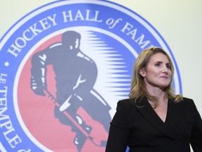 Women’s hockey star Hayley Wickenheiser was the only first-year-eligible inductee at the Hockey Hall of Fame in 2019’s class.  THE CANADIAN PRESS