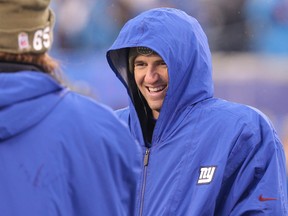 New York Giants quarterback Eli Manning is likely to start on Monday night against the Eagles. (USA TODAY SPORTS)