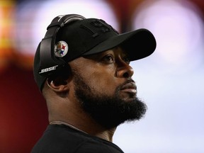 Head coach Mike Tomlin of the Pittsburgh Steelers watches from the sidelines during the first half of the NFL game against the Arizona Cardinals at State Farm Stadium on December 08, 2019 in Glendale, Arizona.