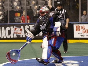 Toronto Rock goaltender Nick Rose was the star of Saturday's game in San Diego. (SUN FILES)