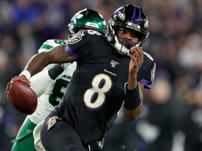 Ravens quarterback Lamar Jackson has been having an historic season. (GETTY IMAGES)