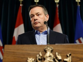 Alberta Premier Jason Kenney speaks about his coming government trip to Ottawa during a press conference at the Alberta legislature in Edmonton, on Friday, Dec. 6, 2019. (Ian Kucerak/Postmedia)