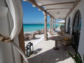 A lobby bar at the Belmond Cap Juluca resort in the Caribbean island of Anguilla. (Bryan Passifiume/Toronto Sun)