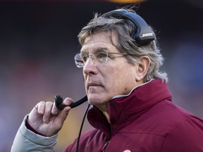 Interim head coach Bill Callahan of the Washington Redskins looks on during the second half of the game against the New York Giants at FedExField on Dec. 22, 2019 in Landover, Md. (GETTY IMAGES)