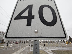 Freezing rain leaves a layer of ice coating surfaces in Brantford on Sunday, Dec. 29, 2019. (Postmedia Network)