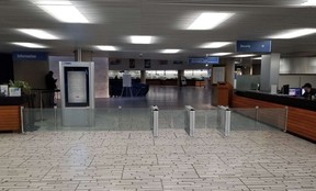 A rendering of the possible design of the main floor screening area at Toronto City Hall.