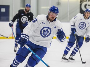 Maple Leafs forward Frederik Gauthier was a healthy scratch for the second game in a row on Saturday night against the St. Louis Blues. (Ernest Doroszuk/Toronto Sun)
