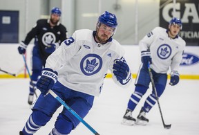 Maple Leafs forward Frederik Gauthier was a healthy scratch for the second game in a row on Saturday night against the St. Louis Blues. (Ernest Doroszuk/Toronto Sun)