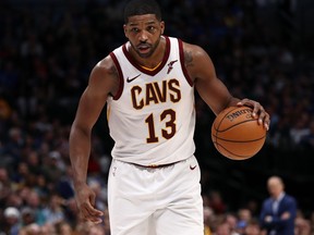 Tristan Thompson of the Cleveland Cavaliers at American Airlines Center on November 22, 2019 in Dallas, Texas.