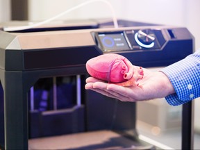 The heart printed on a 3d printer