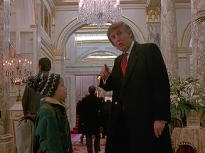Macaulay Culkin and Donald Trump in "Home Alone 2: Lost in New York."
