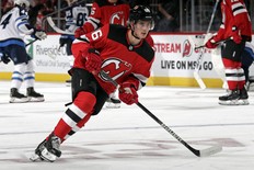 Jack Hughes of the New Jersey Devils. (Photo by Adam Hunger/Getty Images)