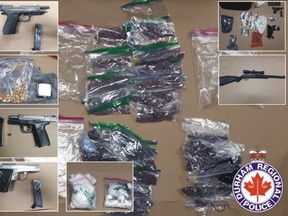Guns and dope recovered by Durham cops. DURHAM REGIONAL POLICE