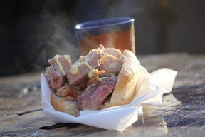 A pig roast is one of the highlights of the Siegburg Christmas market. (Ian Shantz/Toronto Sun)