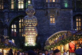 The Aachen Christmas Market features a giant Printen gingerbread man. (Ian Shantz/Toronto Sun)