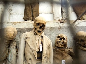 The Capuchin Crypt in Palermo, Sicily, displays mummified bodies — complete with clothing — intended to remind the living that life is temporary. (Dominic Arizona Bonuccelli)