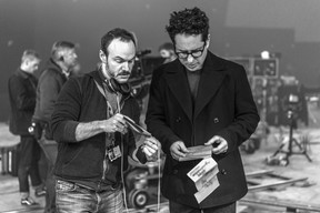 Chris Terrio and J.J. Abrams on the set of Star Wars: The Rise of Skywalker.