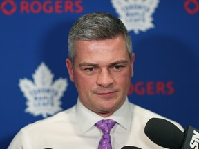 Friday’s game in New Jersey will mark the 11th of 16 games where the Leafs are the road team and don’t have the luxury of last change with Sheldon Keefe as head coach. (Claus Andersen/Getty Images)