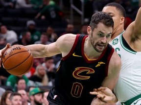 The Raptors host Kevin Love and the Cleveland Cavaliers tonight. Getty images