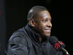 Raptors president Masai Ujiri is reportedly the top traget of the Knicks. STAN BEHAL/TORONTO SUN