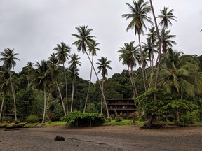 Playa Cativo’s main lodge is seen from the shores of Golfo Dulce during low tide. (Ling Hui/Postmedia Network)