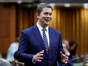 Canada's Conservative Party leader Andrew Scheer announces he is stepping down as party leader in the House of Commons on Parliament Hill in Ottawa, Ontario, Canada, on Thursday, Dec. 12, 2019. (REUTERS/Blair Gable)