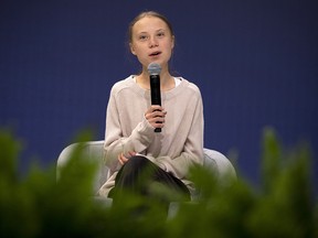 Swedish environment activist Greta Thunberg speaks during a conference with scientists at the COP25 Climate Conference on December 10, 2019 in Madrid, Spain. (Pablo Blazquez Dominguez/Getty Images)