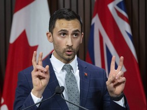 Ontario Education Minister Stephen Lecce speaks to the media at Queen's Park in Toronto on Tuesday December 10, 2019. Stan Behal/Toronto Sun
