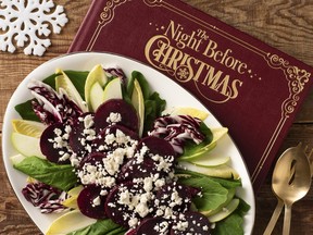 Bitter Greens with Beets, Apple and Feta