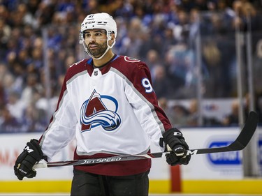 Colorado Avalanche Nazem Kadri against the Toronto Maple Leafs during 1st period action at the Scotiabank Arena in Toronto on Wednesday December 4, 2019. Ernest Doroszuk/Toronto Sun/Postmedia