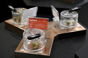 Cannabis products on display at the Hunny Pot Cannabis Co. retail cannabis store in Toronto April 1, 2019. REUTERS/Moe Doiron