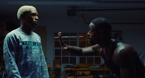 Kelvin Harrison Jr. and Sterling K. Brown in a scene from Waves. (Elevation Pictures)