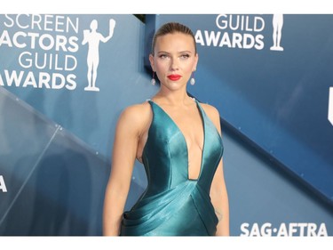 Scarlett Johansson attends 26th Annual Screen Actors Guild Awards at The Shrine Auditorium on January 19, 2020 in Los Angeles, California.