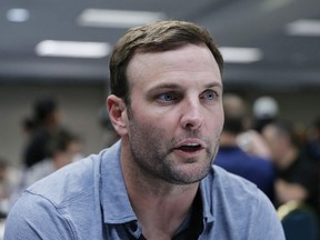 Wide Receivers coach Wes Welker of the San Francisco 49ers speaks to the media during the San Francisco 49ers media availability prior to Super Bowl LIV at the James L. Knight Center on January 29, 2020 in Miami, Florida.