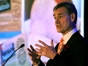 Maple Leaf Foods Inc. CEO Michael McCain speaks during the annual general meeting of shareholders in Toronto on April 28, 2011. REUTERS