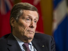 Mayor John Tory is pictured in his City Hall office on Dec. 12, 2019. (Ernest Doroszuk, Toronto Sun)