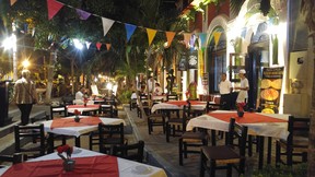 One of the many inviting restaurants that can be found in the Historic District of Mazatlan.