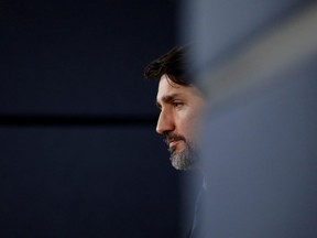 Prime Minister Justin Trudeau takes part in a news conference in Ottawa on January 17, 2020.