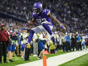 Vikings RB Dalvin Cook finished this season 10th in rushing, with 1,135 yards, and also had another 519 yards receiving. If not for missing two games, he would have almost certainly wound up second in yards from scrimmage. (Getty Images)